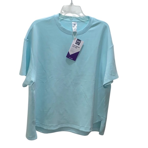 Members Mark Womens Luxe Tee Aqua Blue Short Sleeve Relaxed Fit XXL - Picture 6 of 7